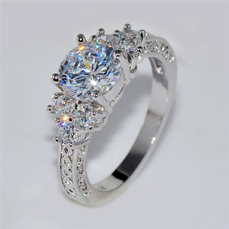 Exquisite Fashion Silver Color Engagement Rings -