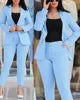 Casual Suits for Women - Slim Fit Double Breasted 2 Piece Set -