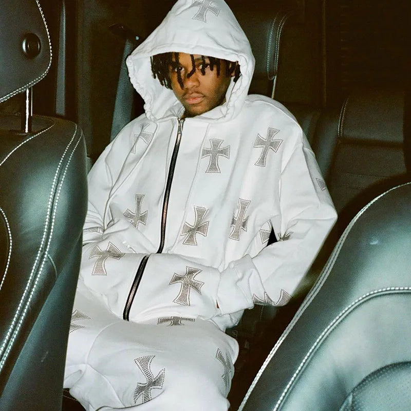 Tracksuit Rhinestone Cross -