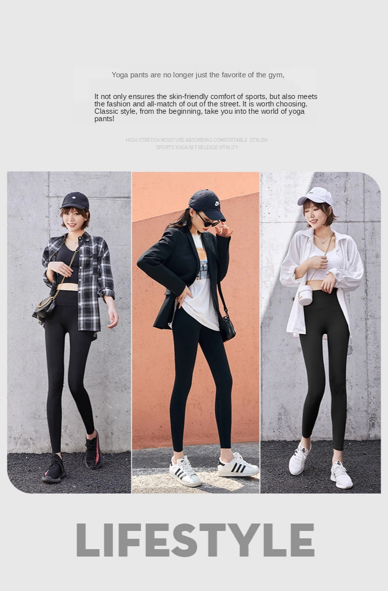 2024 Yoga Pants With Pocket Women Leggings For Fitness Nylon High Waist Long Pants Women Hip Push UP Tights Women Gym Clothing -