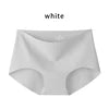 Wholesale Woman Ice Silk Panty Solid Mid-waist Seamless Laser Cut Not-trace Panty Underwear One-piece Traceless Panties -
