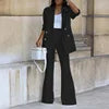Women's Casual Blazer Wide Leg Suit -
