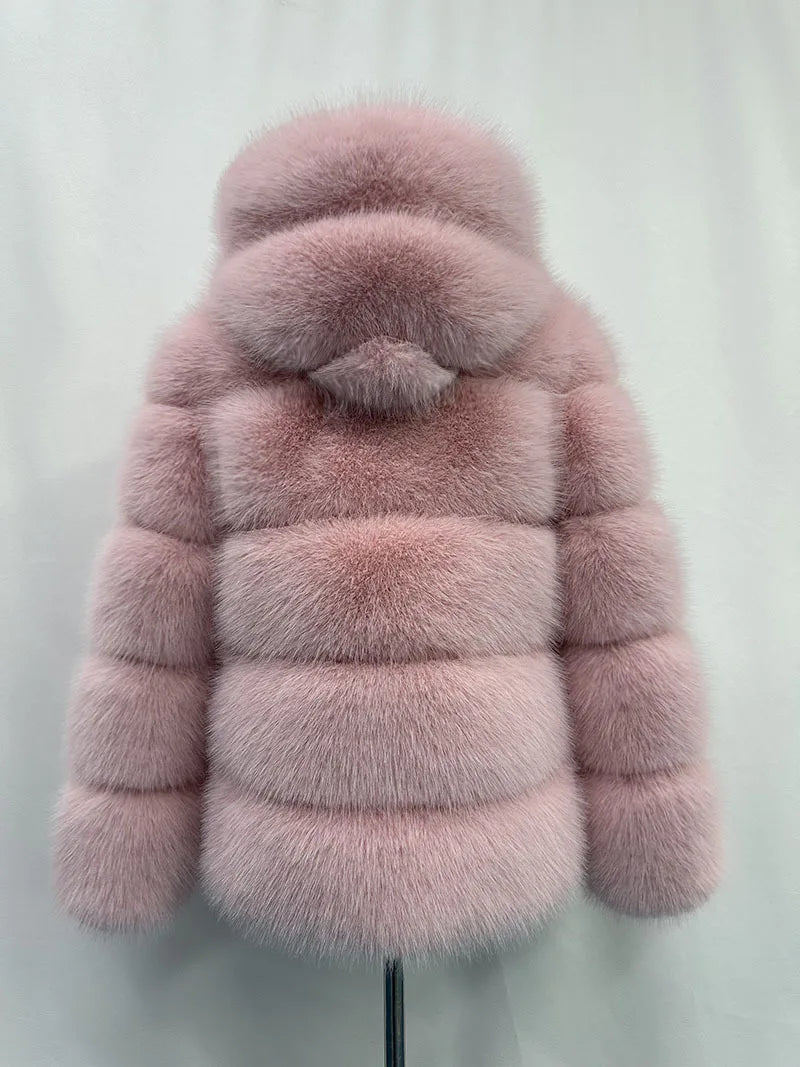 Fox Fur With Hood -