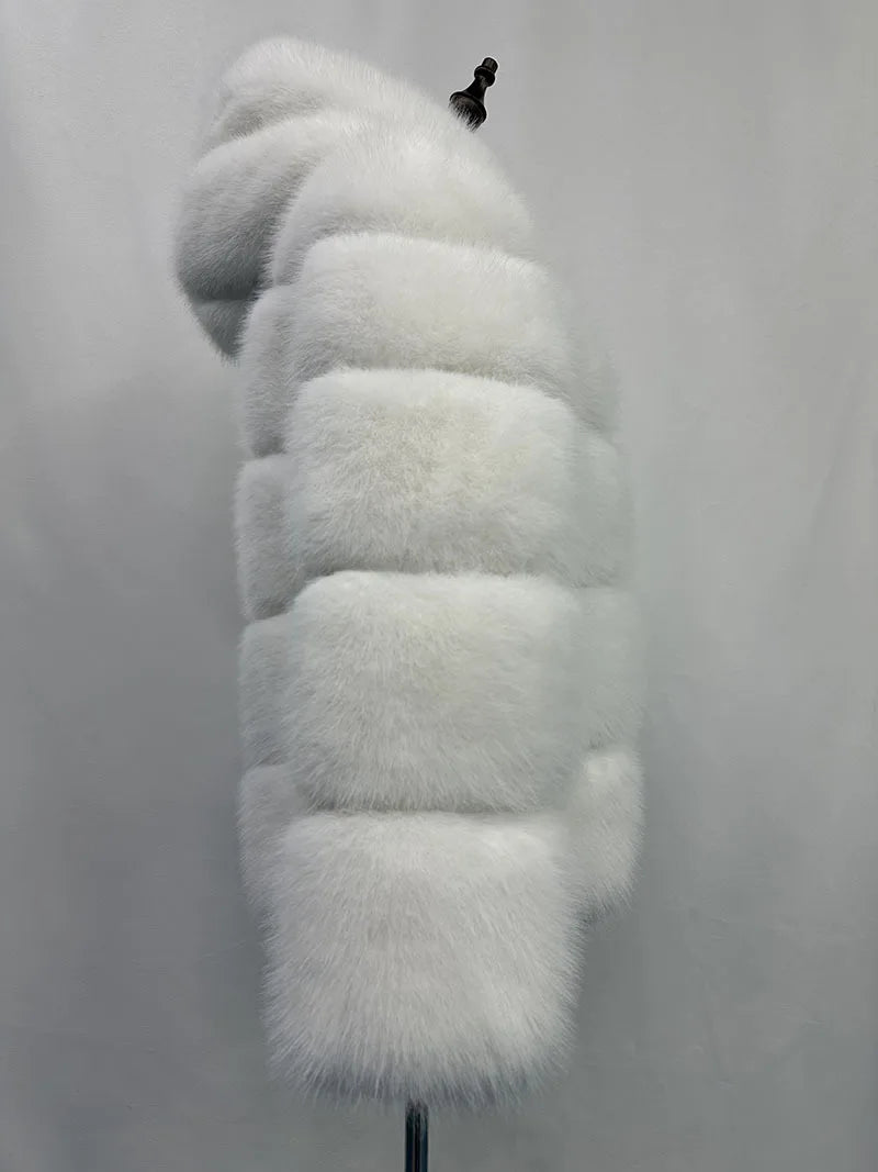 Fox Fur With Hood -