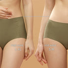 Wholesale Woman Ice Silk Panty Solid Mid-waist Seamless Laser Cut Not-trace Panty Underwear One-piece Traceless Panties -