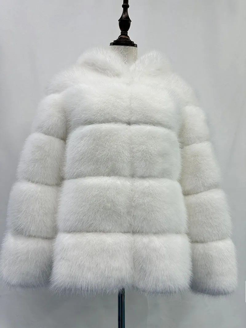 Fox Fur With Hood -
