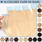 S-noilite Tape In Human Hair Extensions 2.5g/pc Straight Glue In Real Hair Extensions Human Hair Seamless Invisible Double Sides -