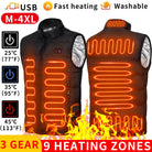 Stay warm and comfortable in cold weather with this electric heated jacket. With 9 heated vest zones and a unisex design, this heated sportswear is perfect for both men and women to stay cozy during outdoor activities in chilly conditions. -