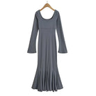 Horn Sleeve Fishtail Dress -