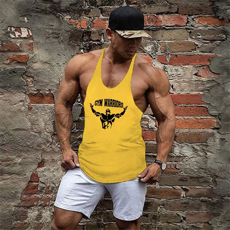 Muscle guys Brand Clothing Gym Tank Tops Mens Fitness cotton Clothes Singlets Men Stringer Bodybuilding sleeveless Shirt -