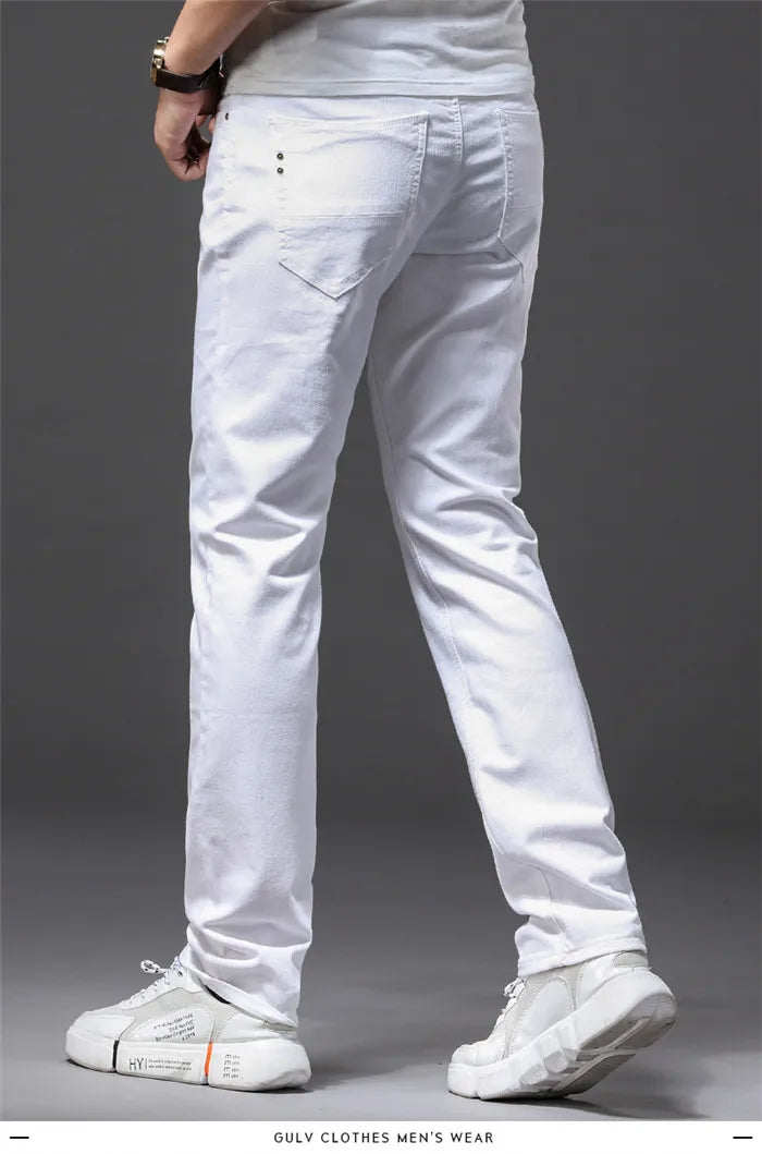 Men White Jeans Slim Fit -