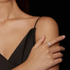 Silver 1.1ct Moissanite Ring -