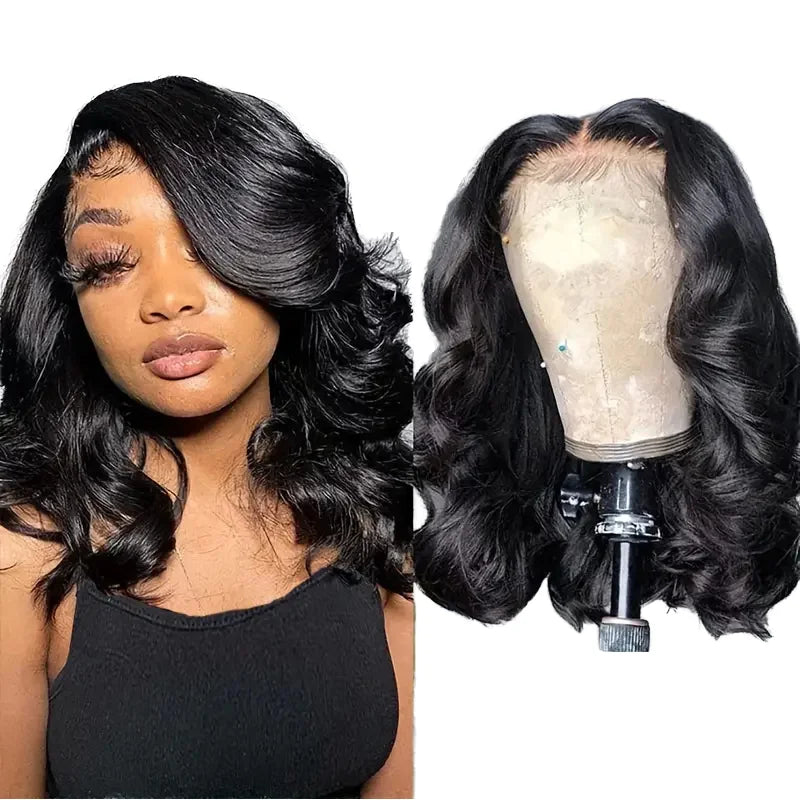 Enjoy effortless style with this ready-to-wear glueless loose body wave wig—featuring an undetectable lace front, short curly bob, and natural human hair for a flawless, natural look! -