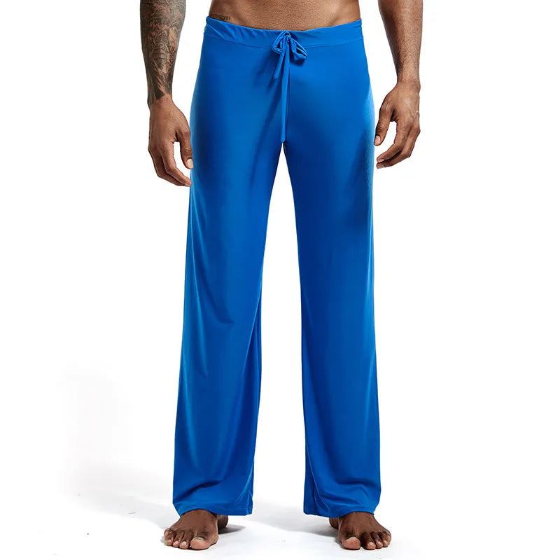Mens Yoga Pants Elastic Waistband Fitness Training Joggers Loose Lightweight Slacks Beach Fashion Casual Sport Pants -