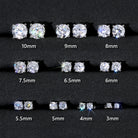 3mm-10mm Classic Mossanite Earrings -