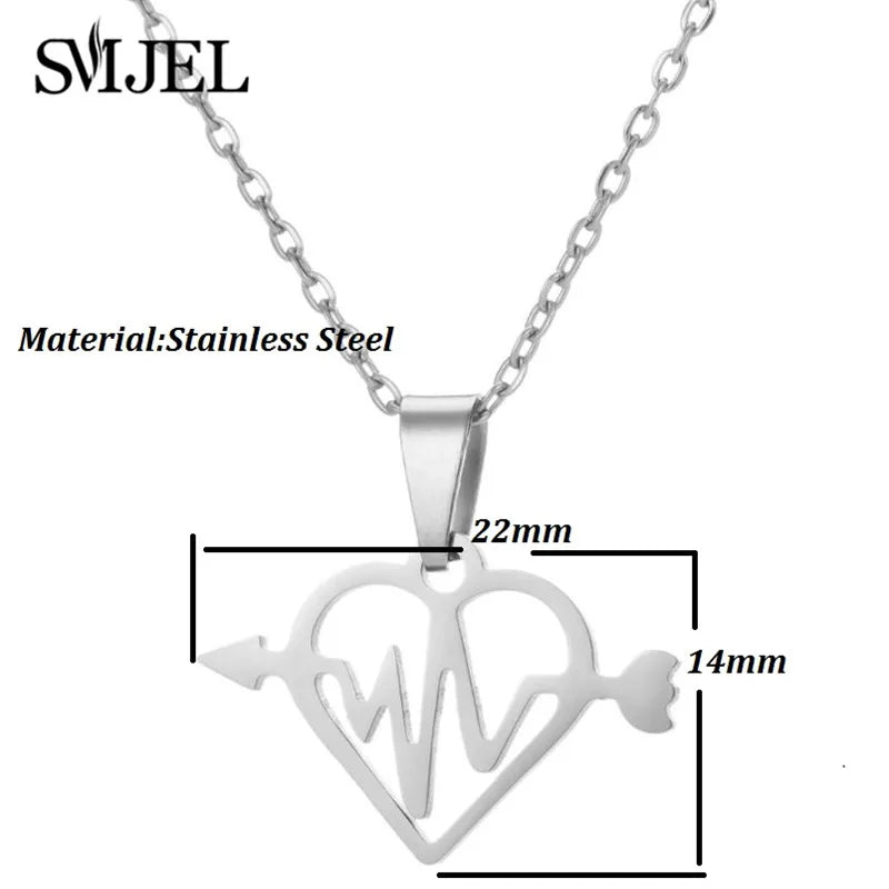 Simple Long Necklace with Arrow Pendant -
