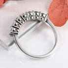 7-Stone 3mm D Color Moissanite Eternity Band -