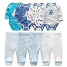Keep your little one comfy in this versatile 4-piece baby bodysuit set—perfect for both girls and boys! -