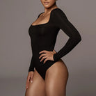 Women's Square Neck Long Sleeve Bodysuit -