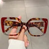 New Personalized Color Blocking square Frame Glasses -