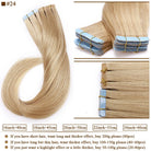 S-noilite Tape In Human Hair Extensions 2.5g/pc Straight Glue In Real Hair Extensions Human Hair Seamless Invisible Double Sides -