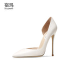 Genuine Leather Heels For Women 2024 Luxury Women's Pumps Spring High Heels Shoes Classics Pumps Fashion Pointed Toe Elegant -