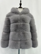 Fox Fur With Hood -