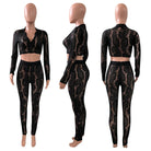 2 Piece Lace Long Sleeve Pants Set -