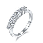 7-Stone 3mm D Color Moissanite Eternity Band -
