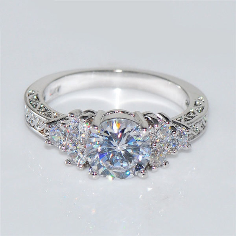 Exquisite Fashion Silver Color Engagement Rings -