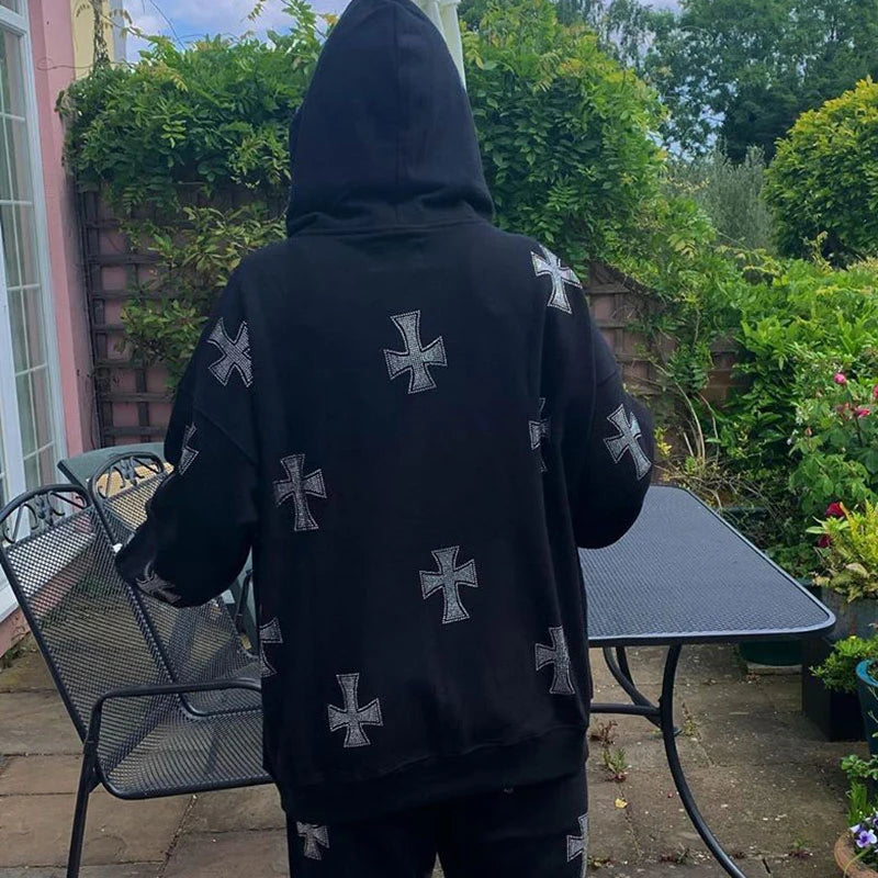 Tracksuit Rhinestone Cross -
