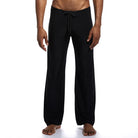 Mens Yoga Pants Elastic Waistband Fitness Training Joggers Loose Lightweight Slacks Beach Fashion Casual Sport Pants -
