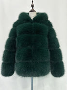Fox Fur With Hood -