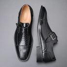 Italian Loafers for Men - Leather Slip-On Dress Shoes -