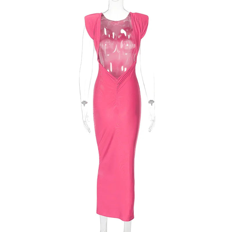 Elegant Backless Maxi Dress -
