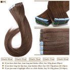 S-noilite Tape In Human Hair Extensions 2.5g/pc Straight Glue In Real Hair Extensions Human Hair Seamless Invisible Double Sides -