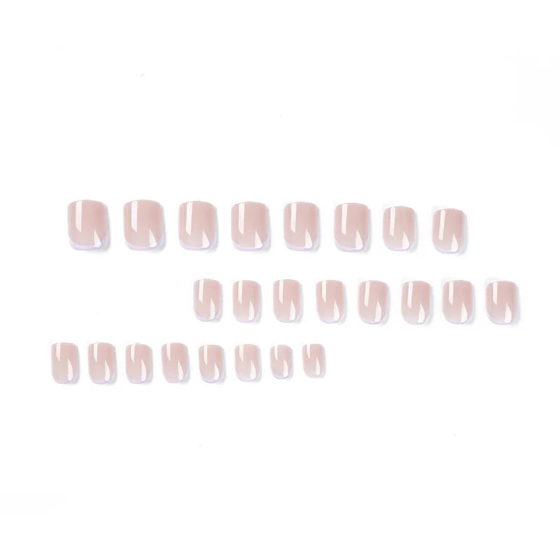 Custom Private Label Nails Luxury Short Oval Round Tips Pink Press on Nails Fake Nails -
