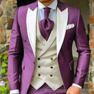 Slim Fit Suit for Men - Elegant 3 Piece Wedding Tuxedo Set -