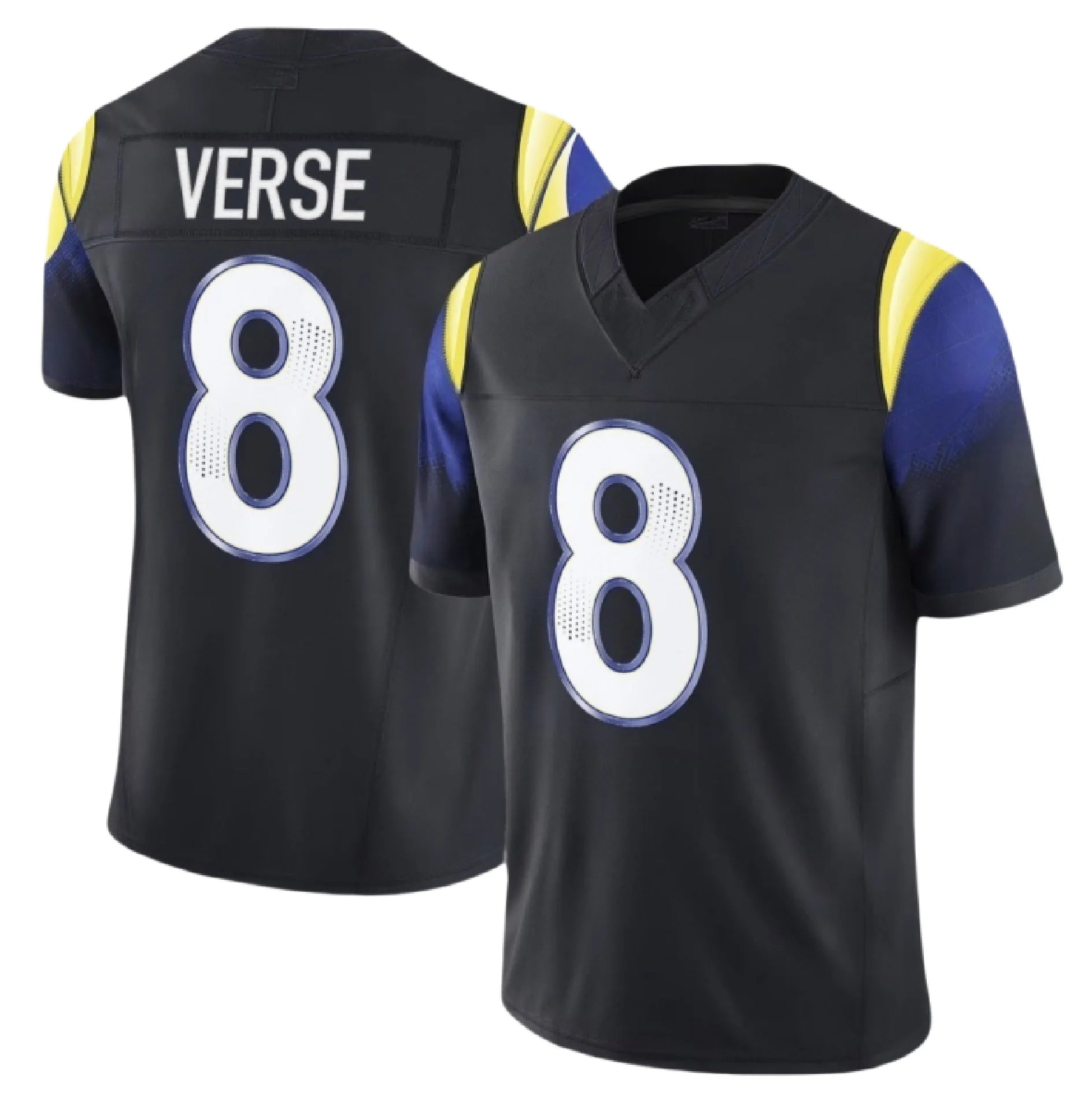 Los Angeles Rams Jeserys 12# Puka Nacua 17# Adams 8# Verse 99# Donald 9#Stafford -