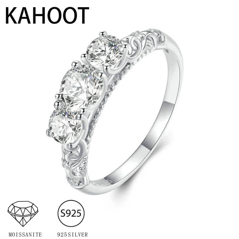 Silver 1.1ct Moissanite Ring -