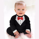 Dress your little gentleman in style with this cotton formal romper—perfect for baby boys who love to look sharp and charming! -