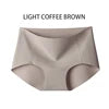 Wholesale Woman Ice Silk Panty Solid Mid-waist Seamless Laser Cut Not-trace Panty Underwear One-piece Traceless Panties -