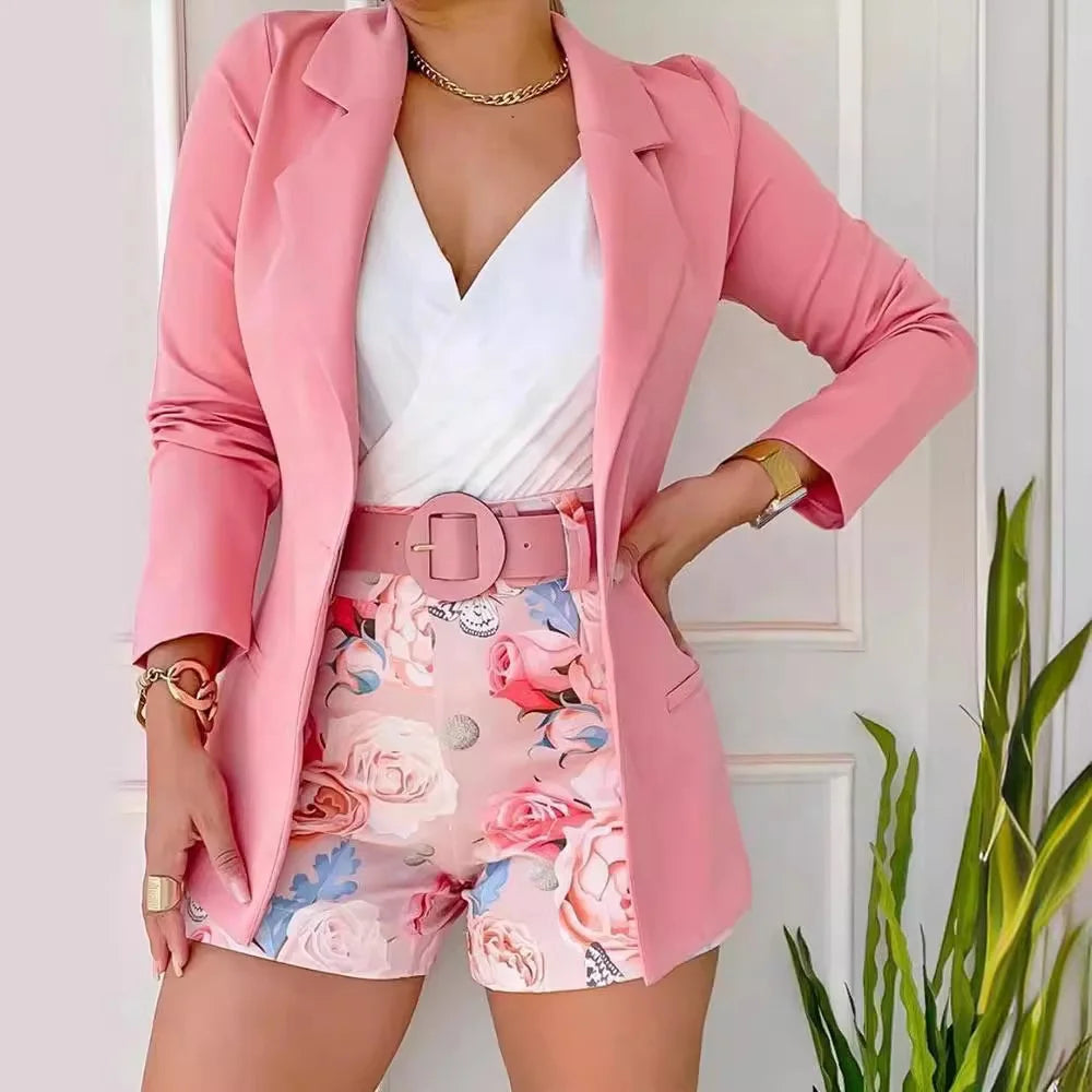 Women's 2 Piece Set with Belt -