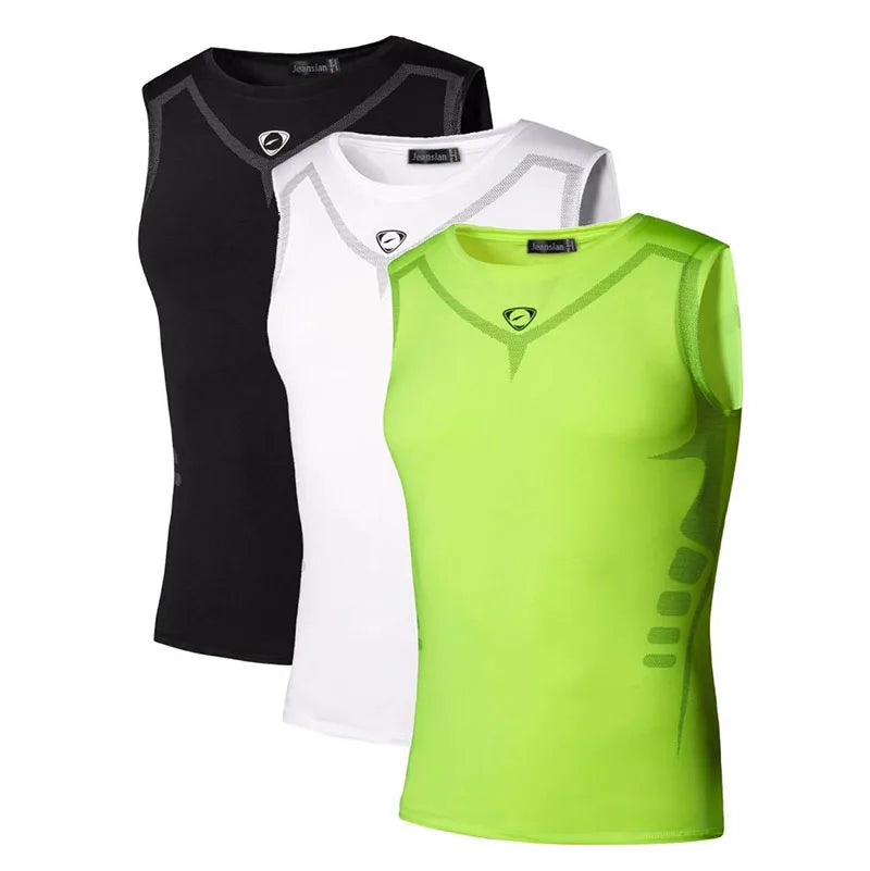 Jeansian 3 Pack Sport Tank Tops Tanktops Sleeveless Shirts Running Grym Workout Fitness LSL3306 PackA -