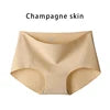 Wholesale Woman Ice Silk Panty Solid Mid-waist Seamless Laser Cut Not-trace Panty Underwear One-piece Traceless Panties -