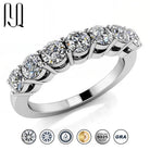 7-Stone 3mm D Color Moissanite Eternity Band -