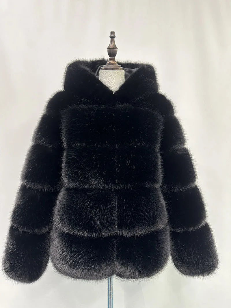Fox Fur With Hood -