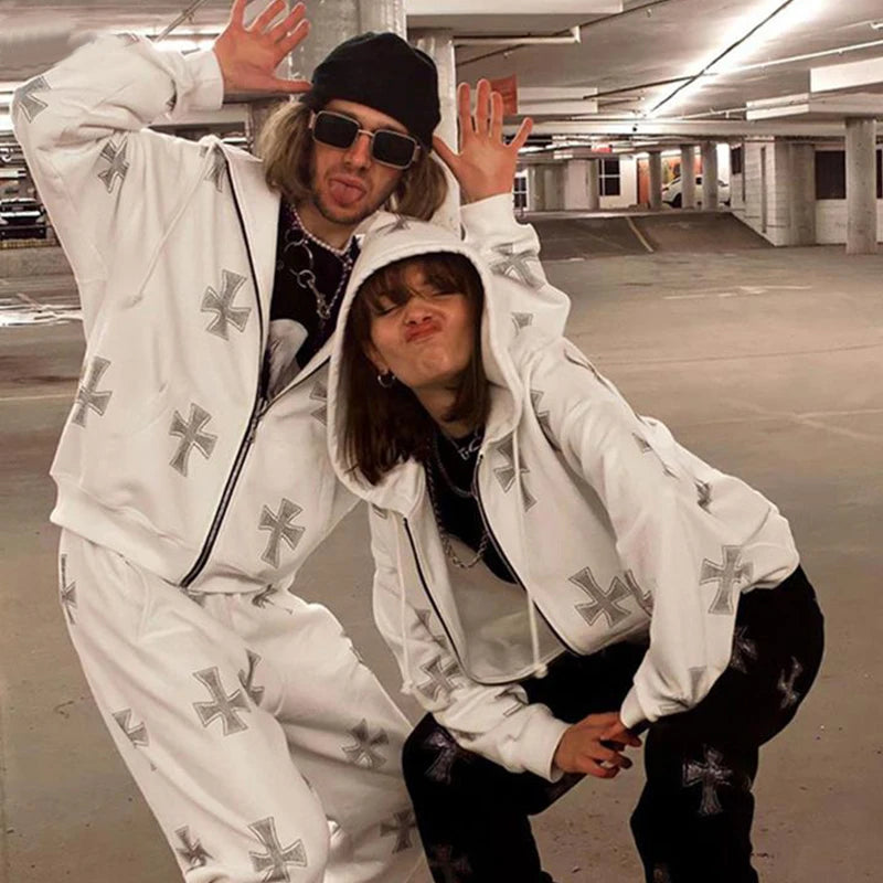 Tracksuit Rhinestone Cross -