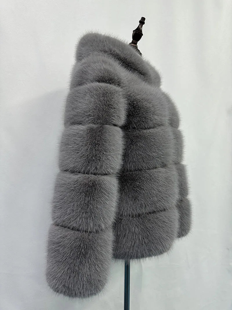 Fox Fur With Hood -