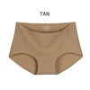 Wholesale Woman Ice Silk Panty Solid Mid-waist Seamless Laser Cut Not-trace Panty Underwear One-piece Traceless Panties -